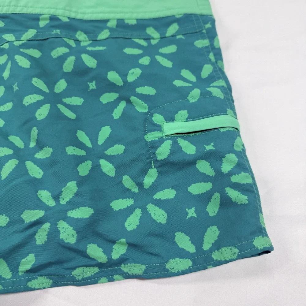 Patagonia Wavefarer Board Shorts Womens 10 Teal Sand Dollar Surf Swim Nylon‎